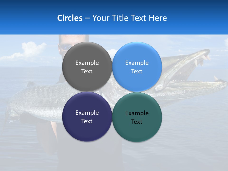 A Man Holding A Large Fish On A Boat PowerPoint Template