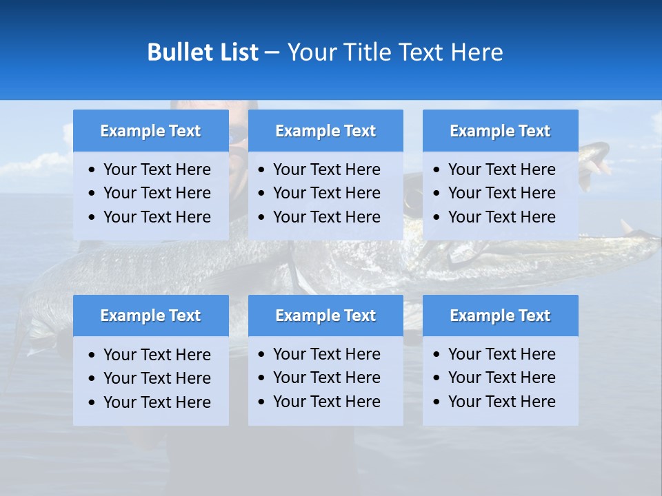 A Man Holding A Large Fish On A Boat PowerPoint Template