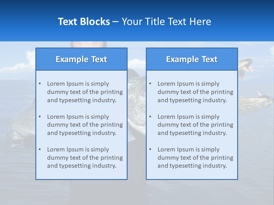 A Man Holding A Large Fish On A Boat PowerPoint Template