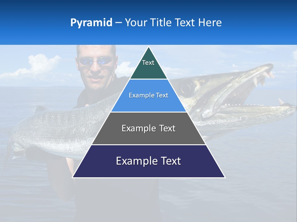 A Man Holding A Large Fish On A Boat PowerPoint Template