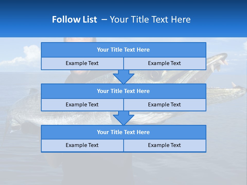 A Man Holding A Large Fish On A Boat PowerPoint Template