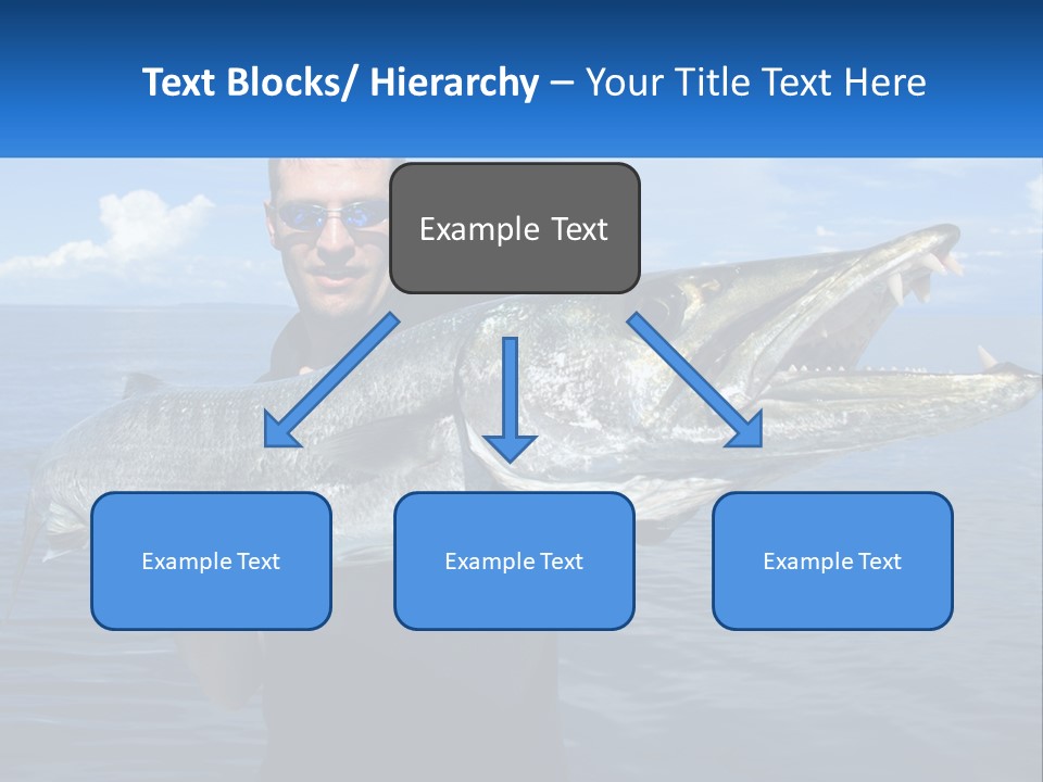 A Man Holding A Large Fish On A Boat PowerPoint Template