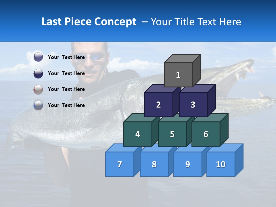 A Man Holding A Large Fish On A Boat PowerPoint Template