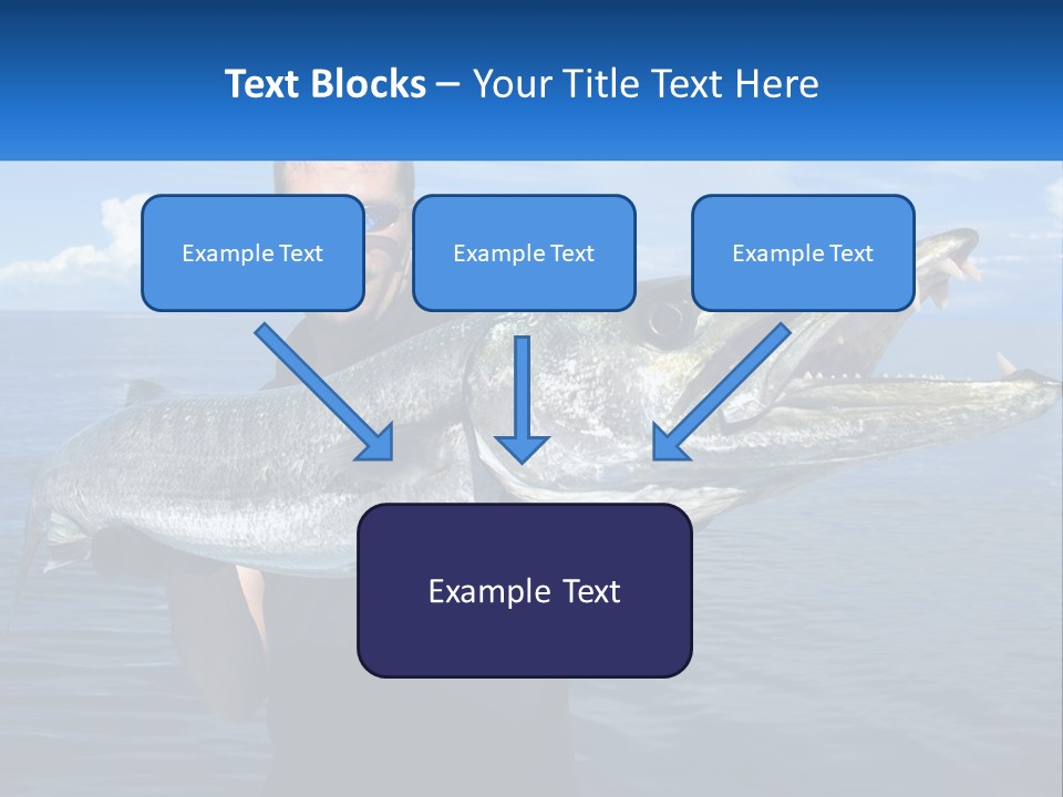 A Man Holding A Large Fish On A Boat PowerPoint Template