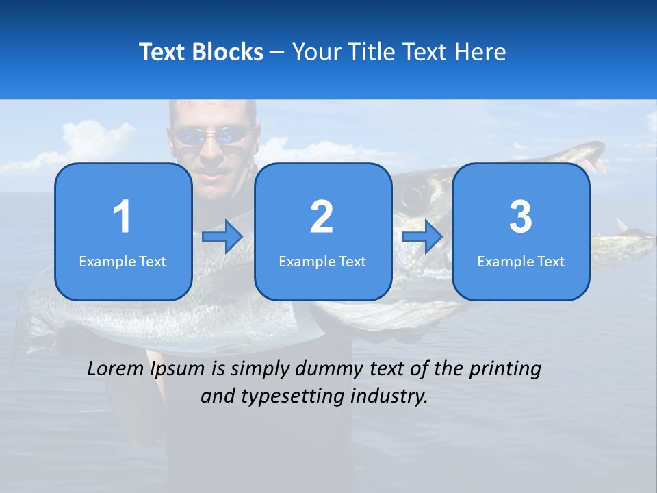 A Man Holding A Large Fish On A Boat PowerPoint Template