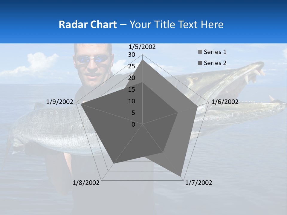 A Man Holding A Large Fish On A Boat PowerPoint Template