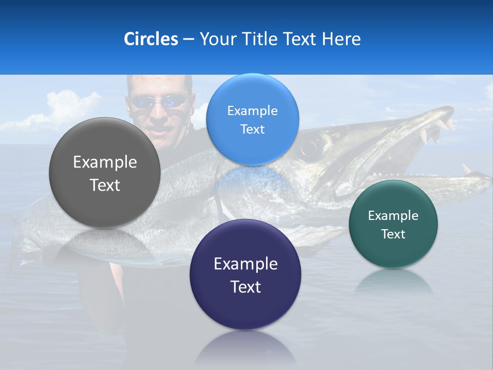 A Man Holding A Large Fish On A Boat PowerPoint Template