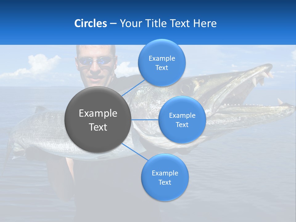 A Man Holding A Large Fish On A Boat PowerPoint Template