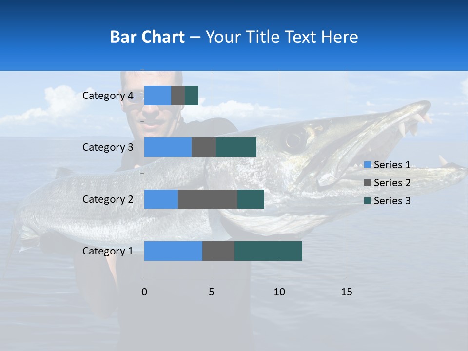A Man Holding A Large Fish On A Boat PowerPoint Template