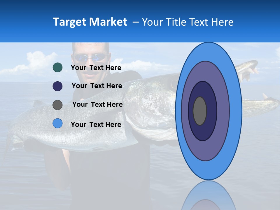 A Man Holding A Large Fish On A Boat PowerPoint Template