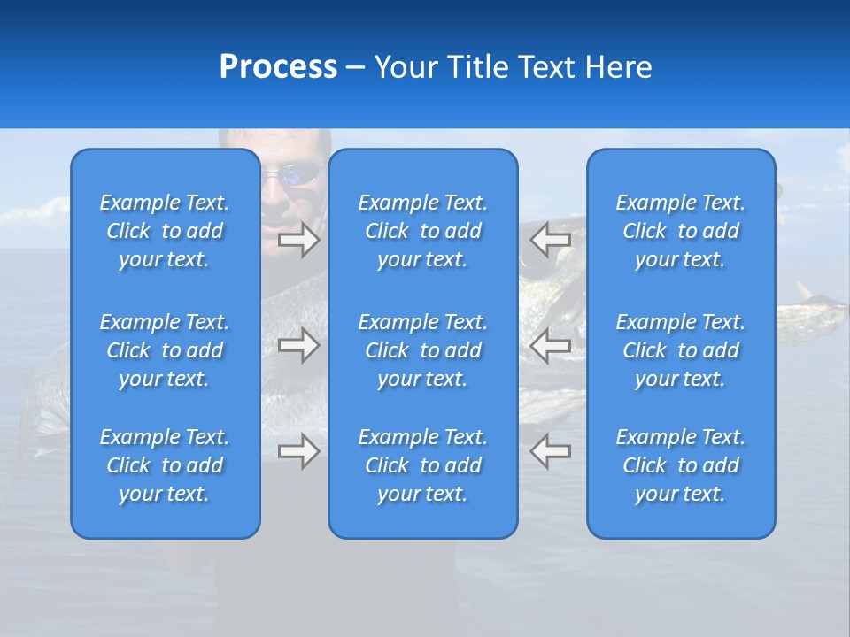 A Man Holding A Large Fish On A Boat PowerPoint Template
