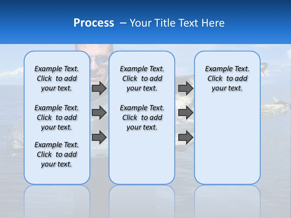 A Man Holding A Large Fish On A Boat PowerPoint Template