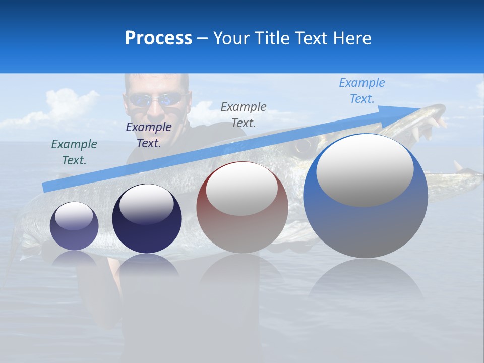 A Man Holding A Large Fish On A Boat PowerPoint Template