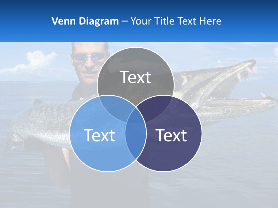 A Man Holding A Large Fish On A Boat PowerPoint Template