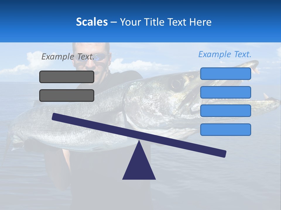 A Man Holding A Large Fish On A Boat PowerPoint Template