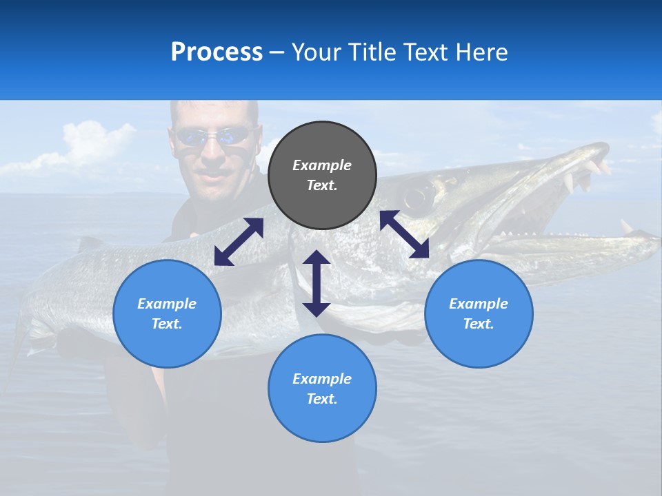 A Man Holding A Large Fish On A Boat PowerPoint Template