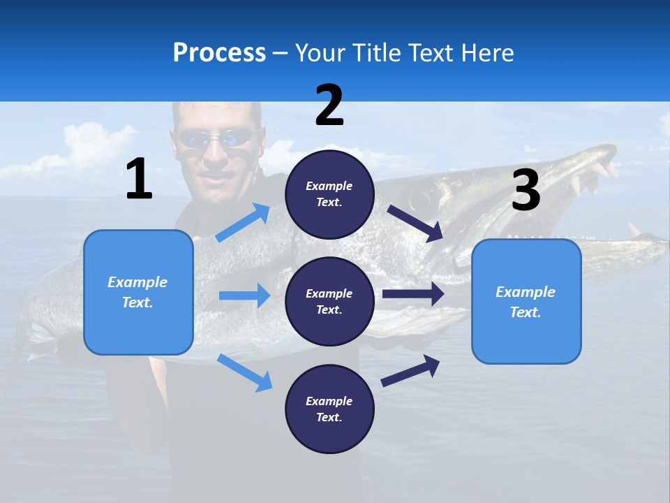 A Man Holding A Large Fish On A Boat PowerPoint Template