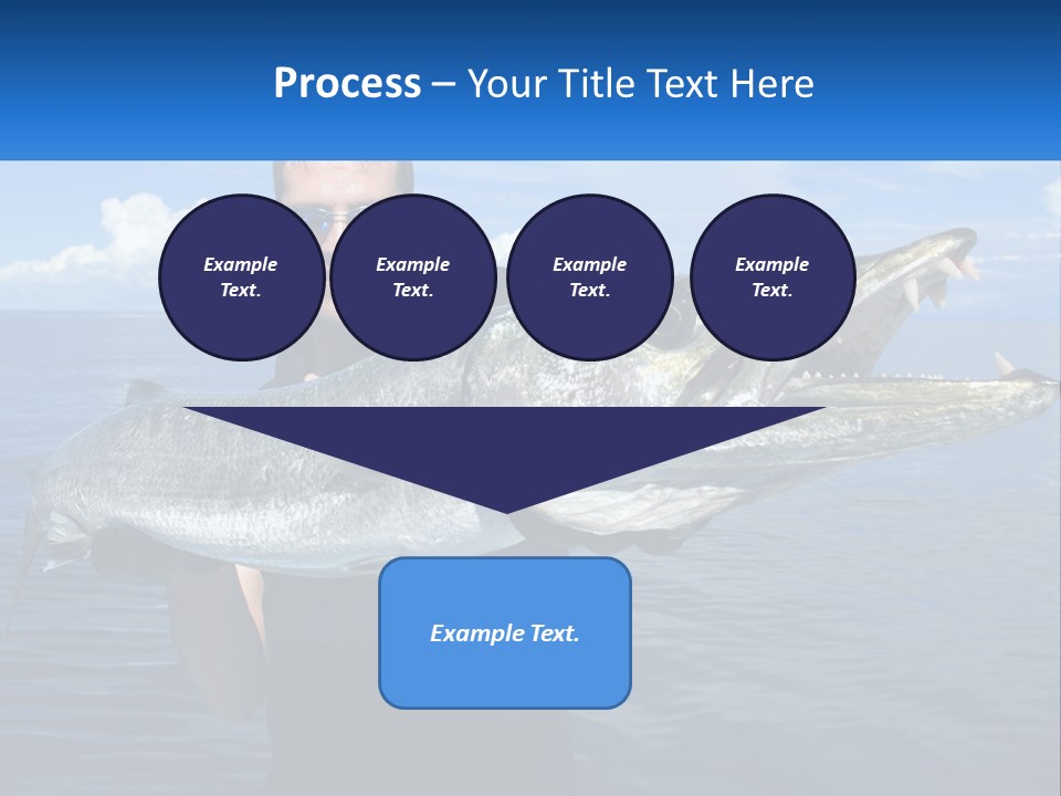 A Man Holding A Large Fish On A Boat PowerPoint Template