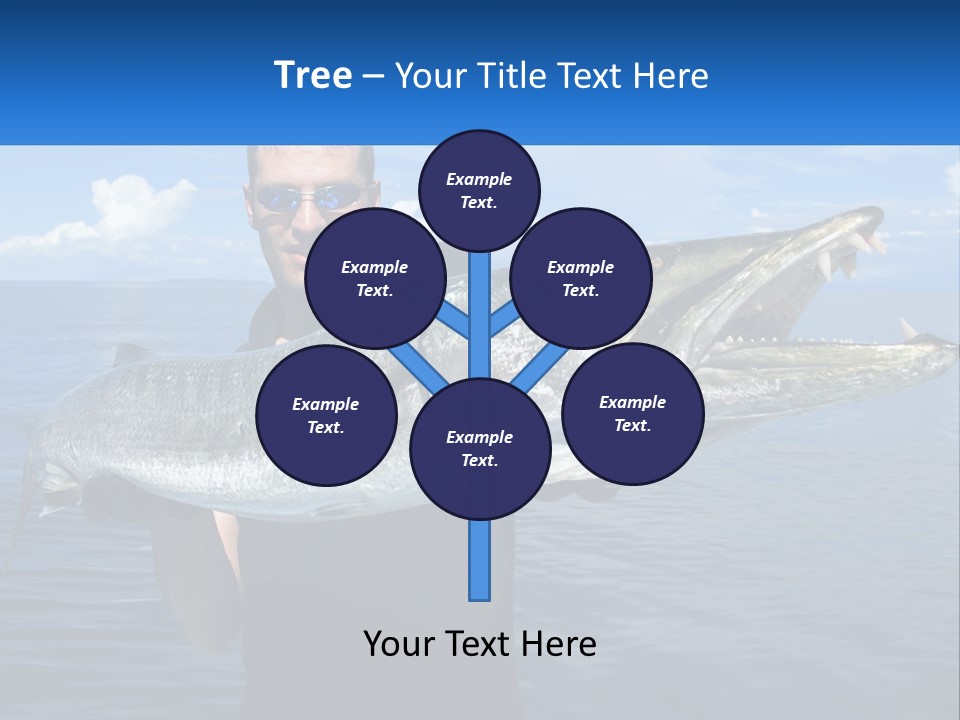 A Man Holding A Large Fish On A Boat PowerPoint Template