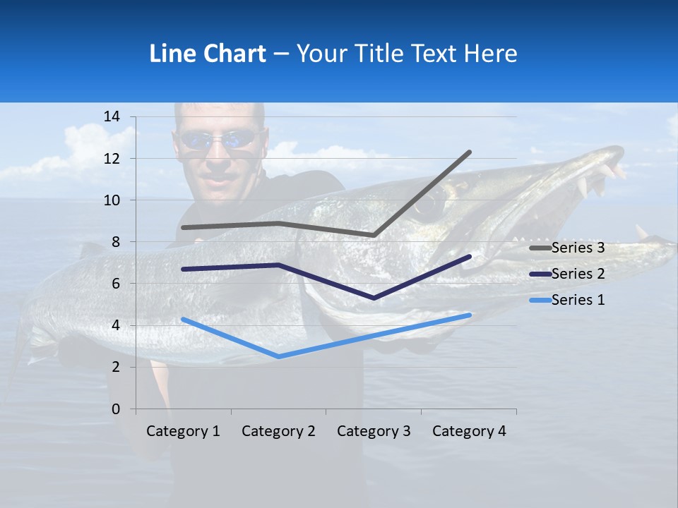 A Man Holding A Large Fish On A Boat PowerPoint Template