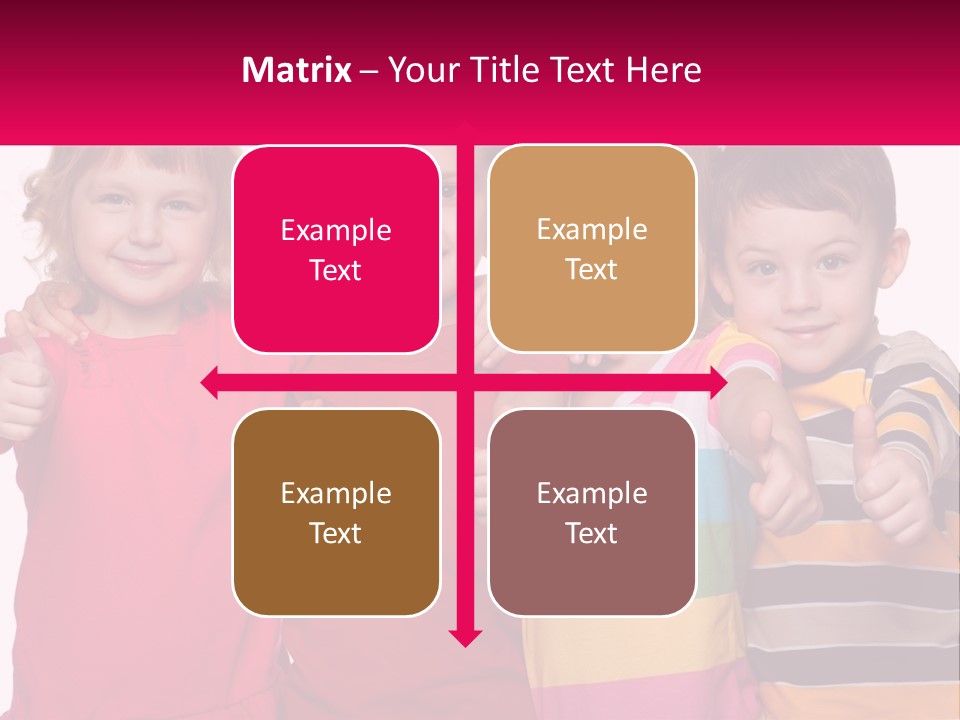 A Group Of Children Standing Next To Each Other PowerPoint Template