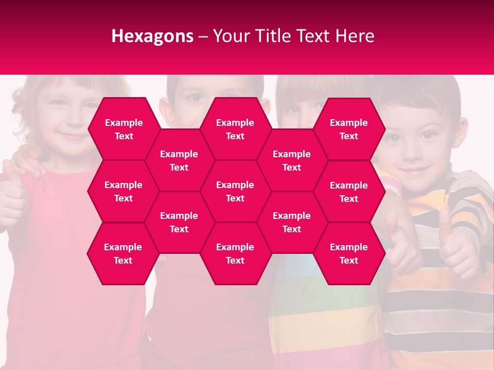 A Group Of Children Standing Next To Each Other PowerPoint Template