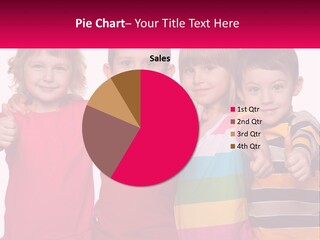 A Group Of Children Standing Next To Each Other PowerPoint Template
