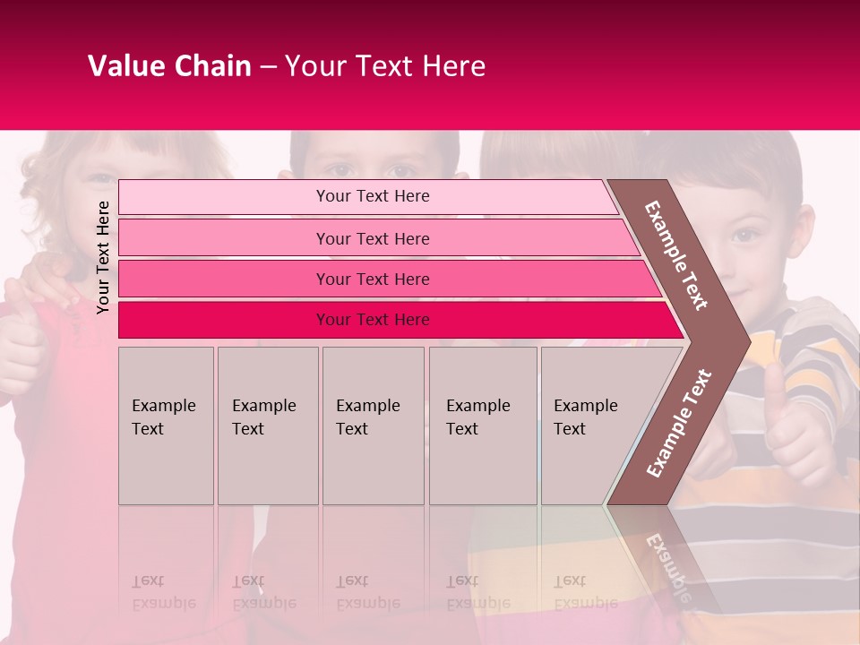 A Group Of Children Standing Next To Each Other PowerPoint Template