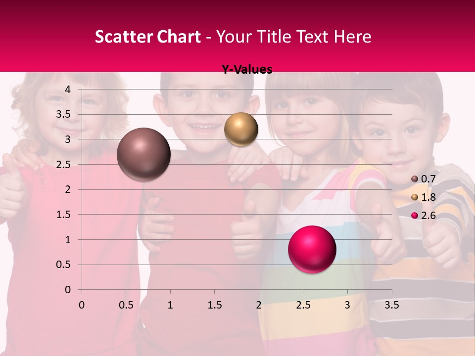 A Group Of Children Standing Next To Each Other PowerPoint Template