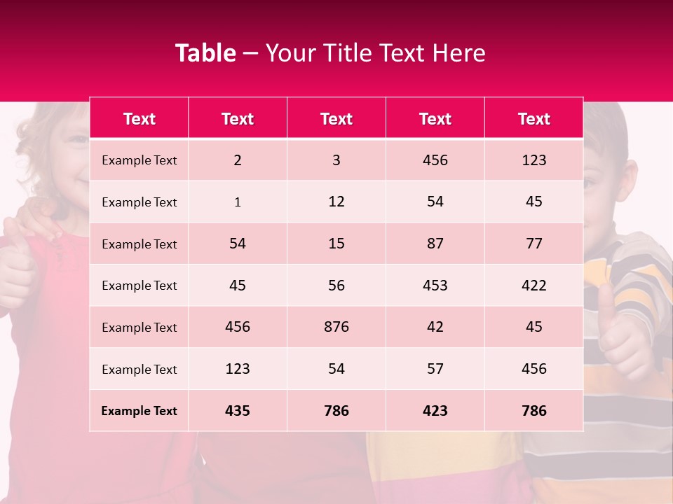 A Group Of Children Standing Next To Each Other PowerPoint Template