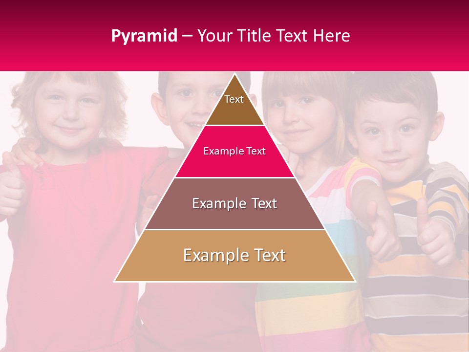 A Group Of Children Standing Next To Each Other PowerPoint Template
