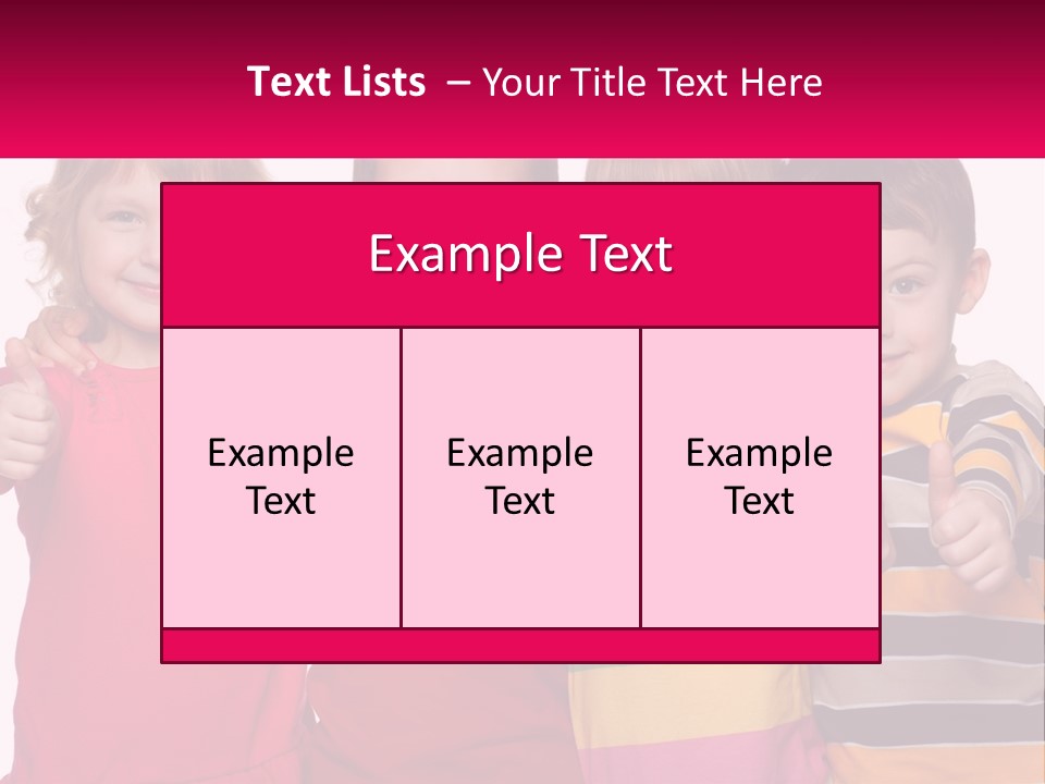 A Group Of Children Standing Next To Each Other PowerPoint Template