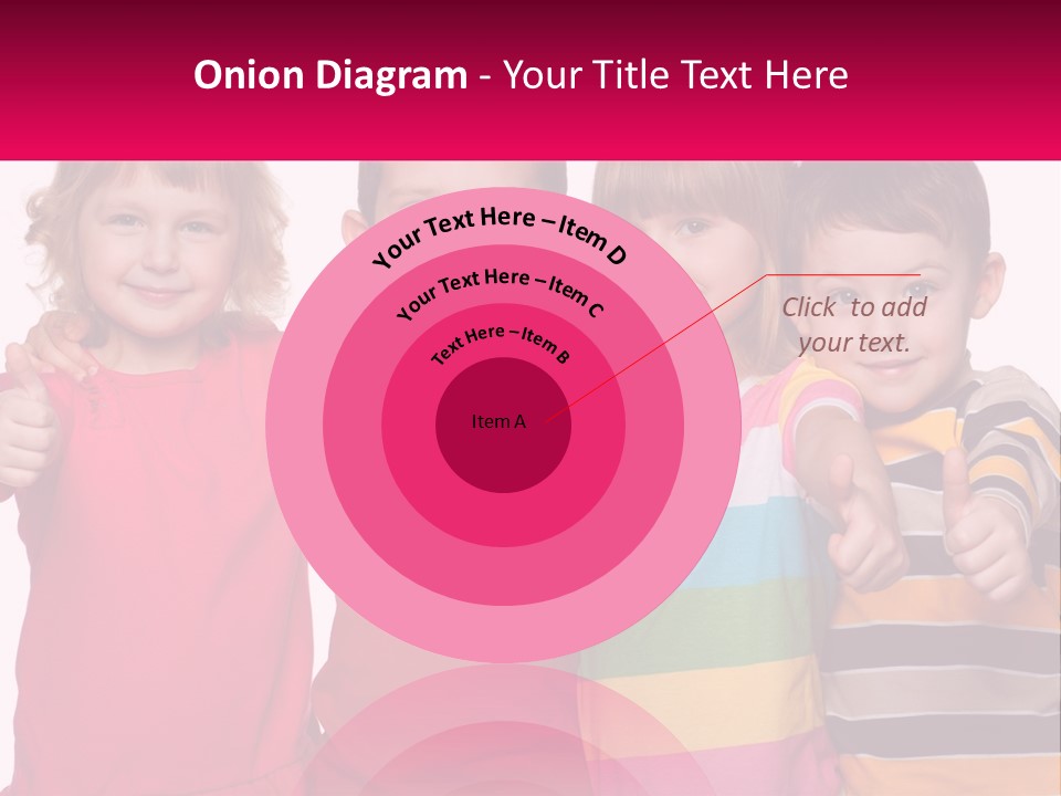 A Group Of Children Standing Next To Each Other PowerPoint Template