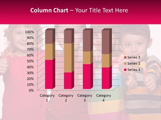 A Group Of Children Standing Next To Each Other PowerPoint Template