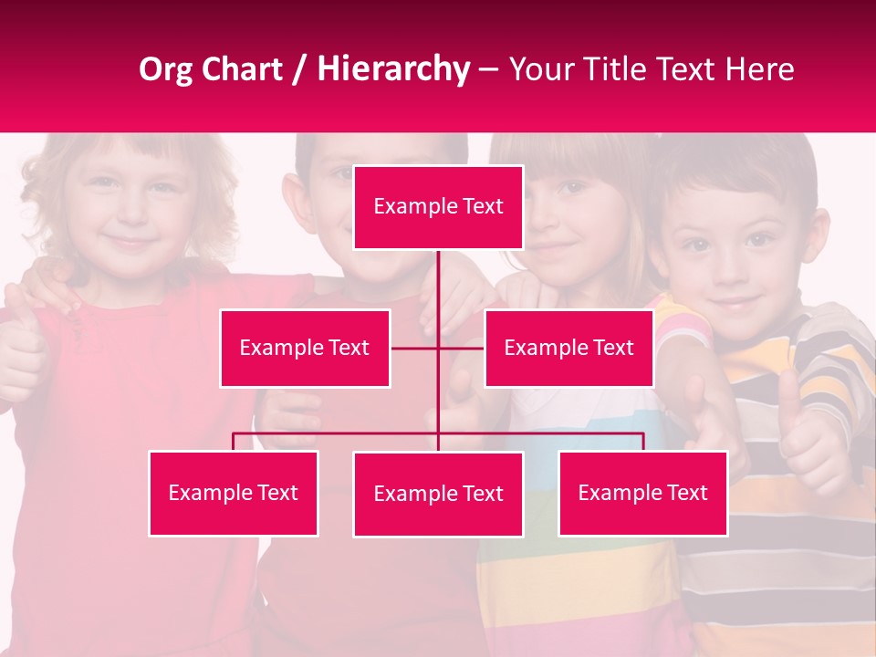 A Group Of Children Standing Next To Each Other PowerPoint Template
