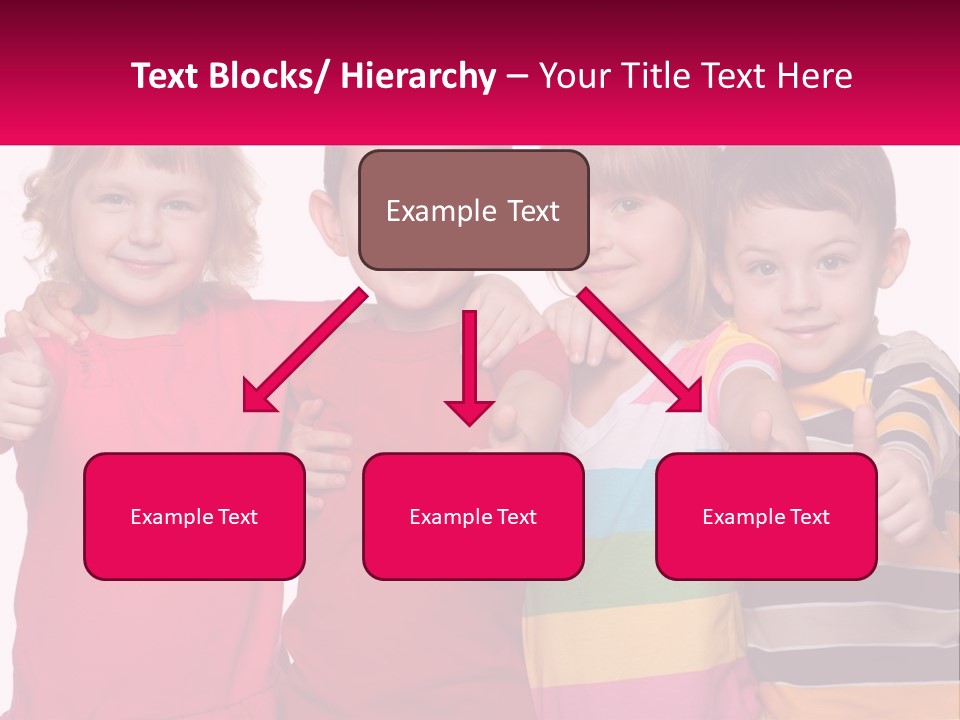 A Group Of Children Standing Next To Each Other PowerPoint Template