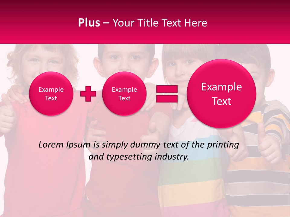 A Group Of Children Standing Next To Each Other PowerPoint Template