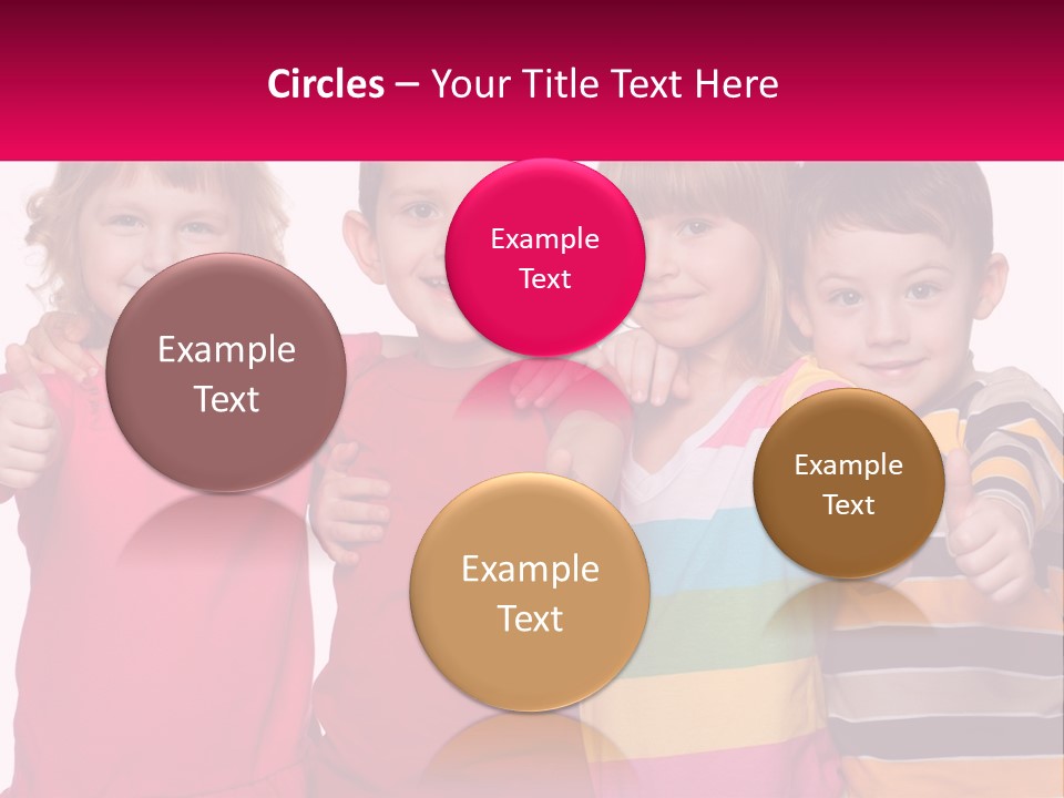 A Group Of Children Standing Next To Each Other PowerPoint Template