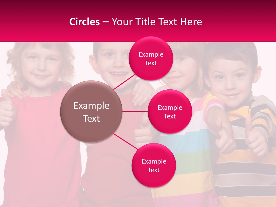 A Group Of Children Standing Next To Each Other PowerPoint Template