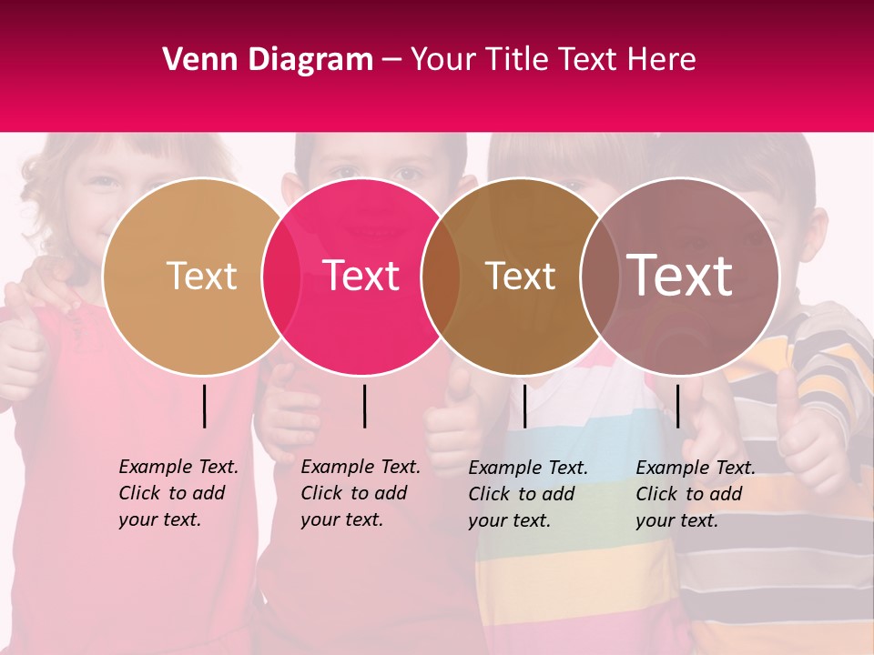 A Group Of Children Standing Next To Each Other PowerPoint Template
