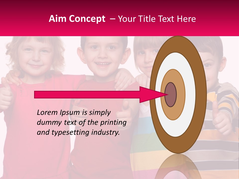 A Group Of Children Standing Next To Each Other PowerPoint Template