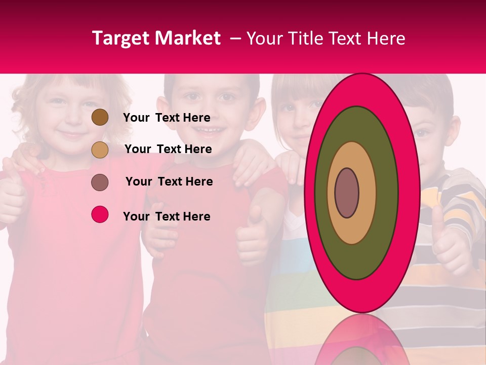 A Group Of Children Standing Next To Each Other PowerPoint Template