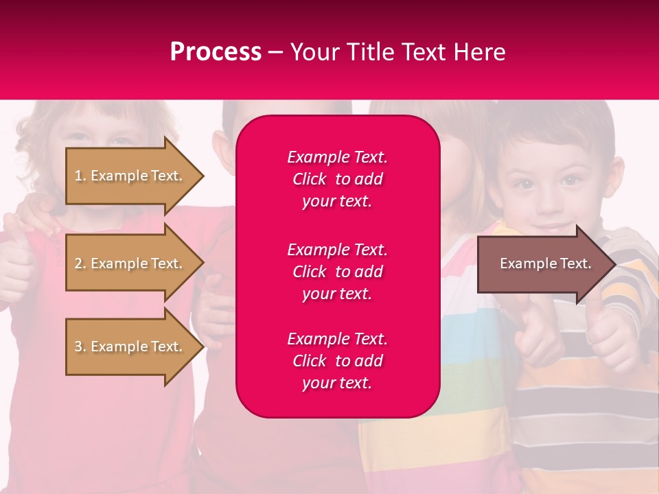 A Group Of Children Standing Next To Each Other PowerPoint Template