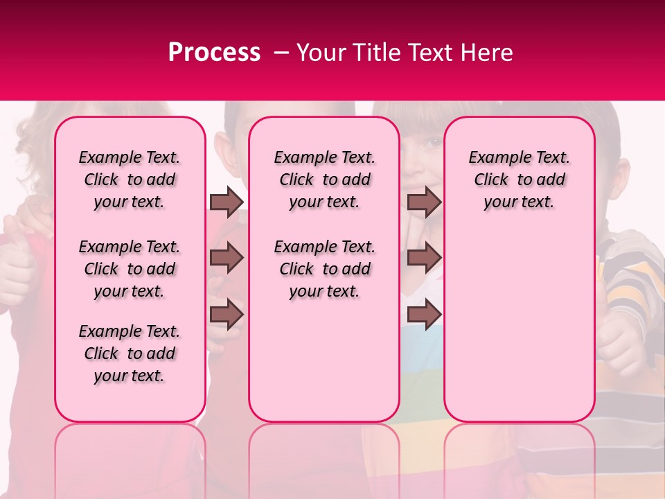 A Group Of Children Standing Next To Each Other PowerPoint Template