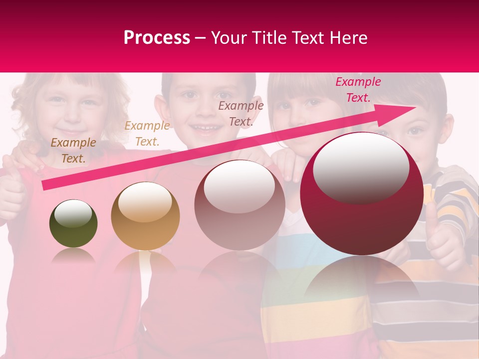 A Group Of Children Standing Next To Each Other PowerPoint Template