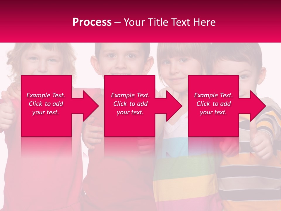 A Group Of Children Standing Next To Each Other PowerPoint Template