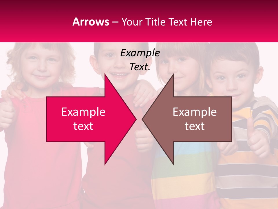 A Group Of Children Standing Next To Each Other PowerPoint Template