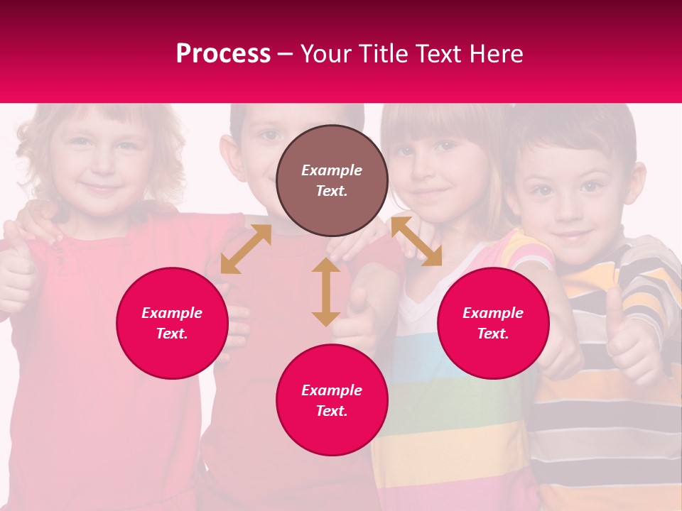 A Group Of Children Standing Next To Each Other PowerPoint Template