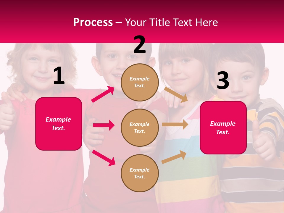 A Group Of Children Standing Next To Each Other PowerPoint Template