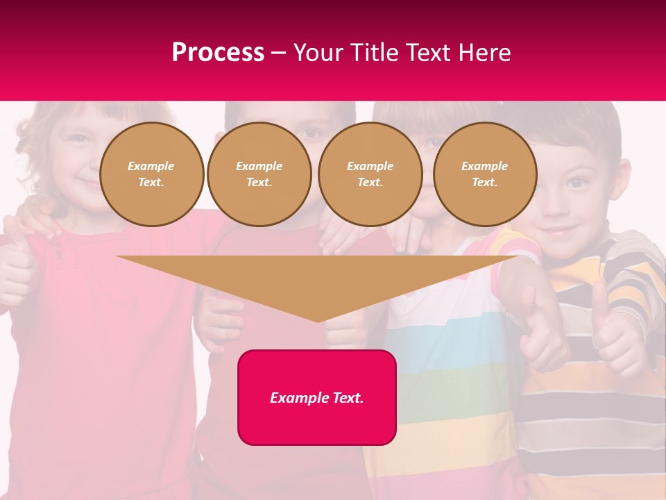 A Group Of Children Standing Next To Each Other PowerPoint Template